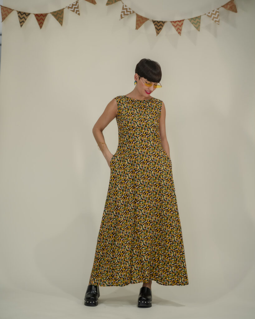 VESTIDO LARGO CAPULLITOS