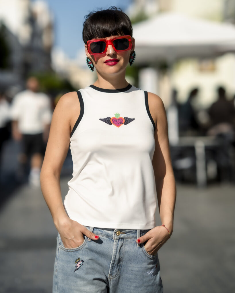CAMISETA SIN MANGAS CIELITO LINDO