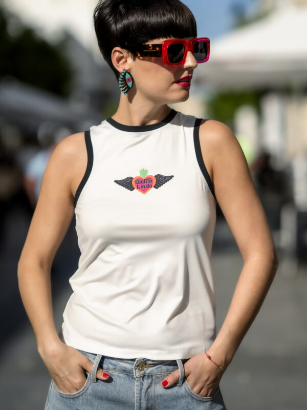 CAMISETA SIN MANGAS CIELITO LINDO